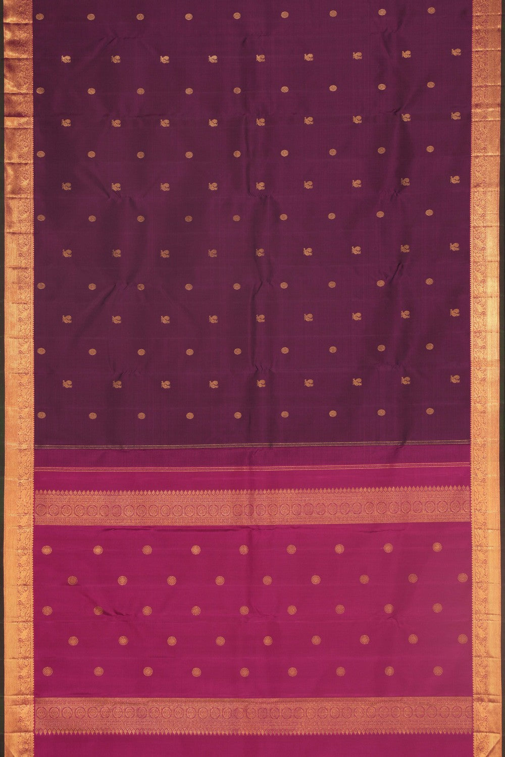 Image of Kanchi Silk Violet Saree